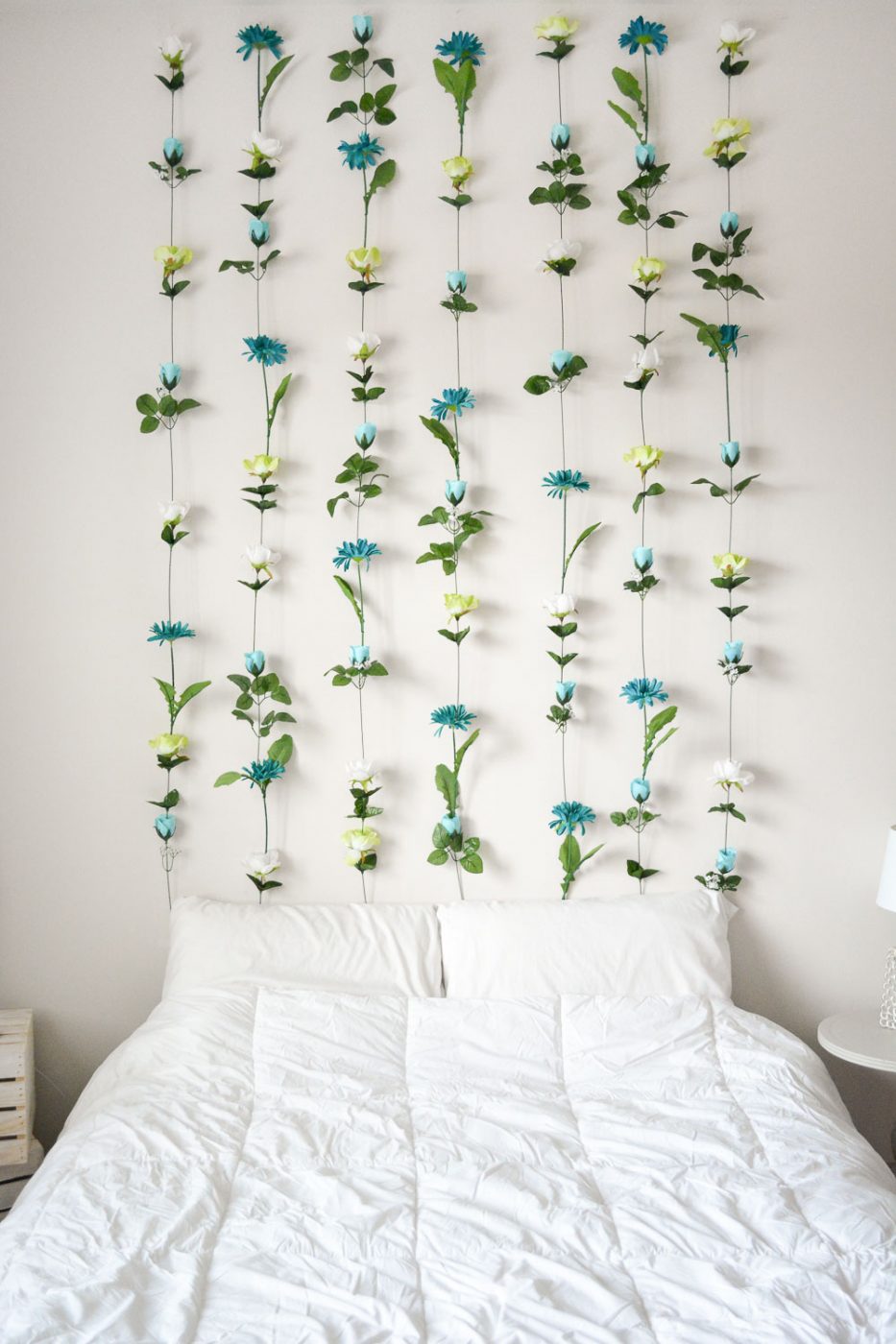 DIY Flower Wall // Headboard // Home Decor | Sweet Teal