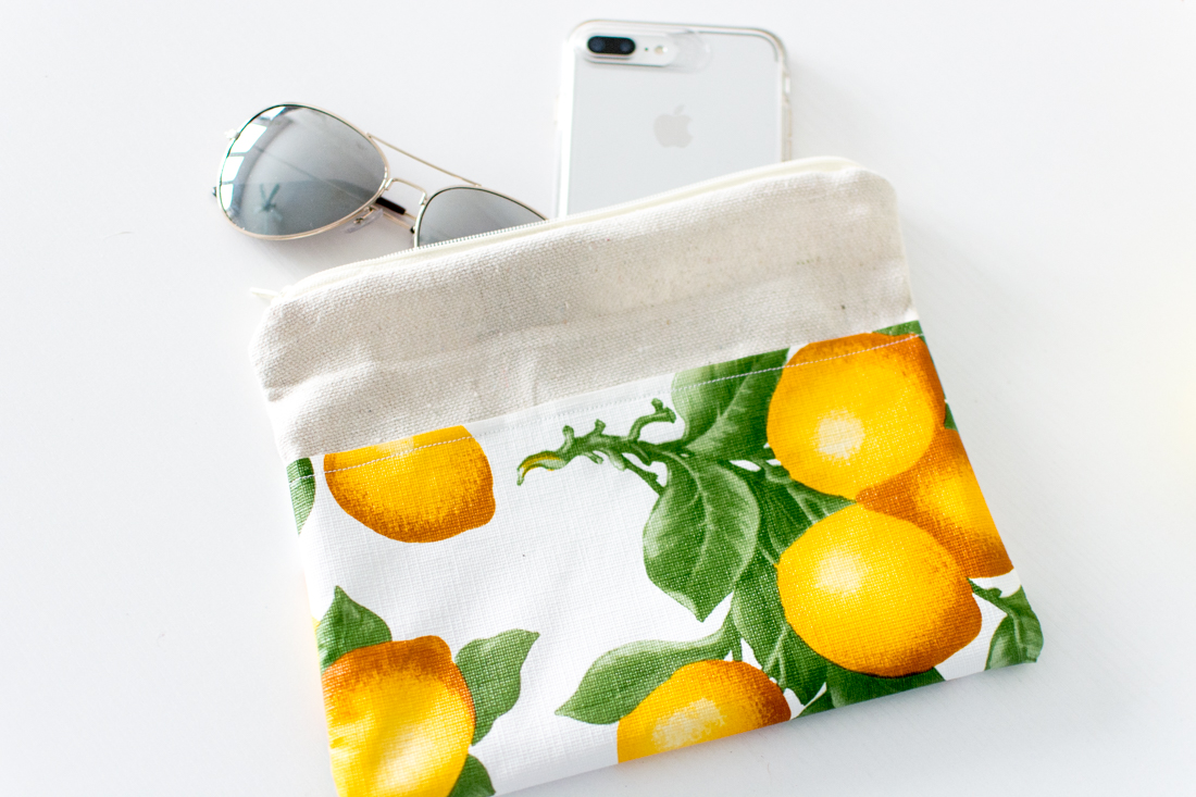 How To Make A Lemon Pouch (Using Drop Cloth)